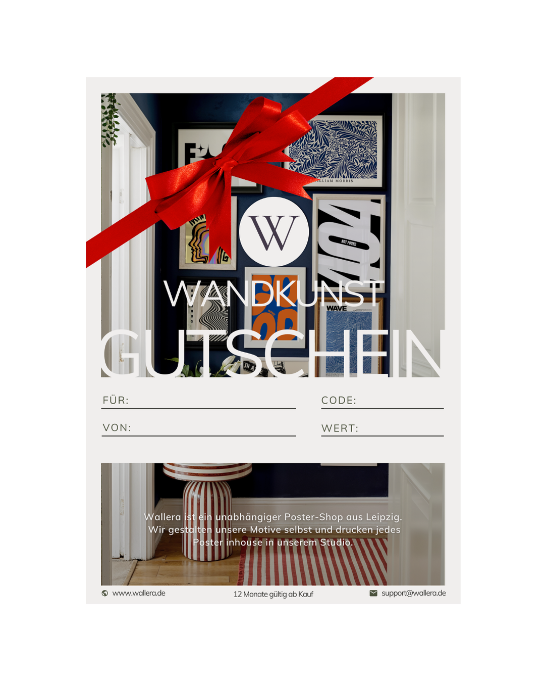 Wallera Gutschein - Handgemachte Wandkunst